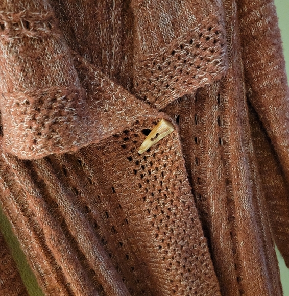 Anthropologie rust sweater cardigan Rosme Netra S - Picture 3 of 7